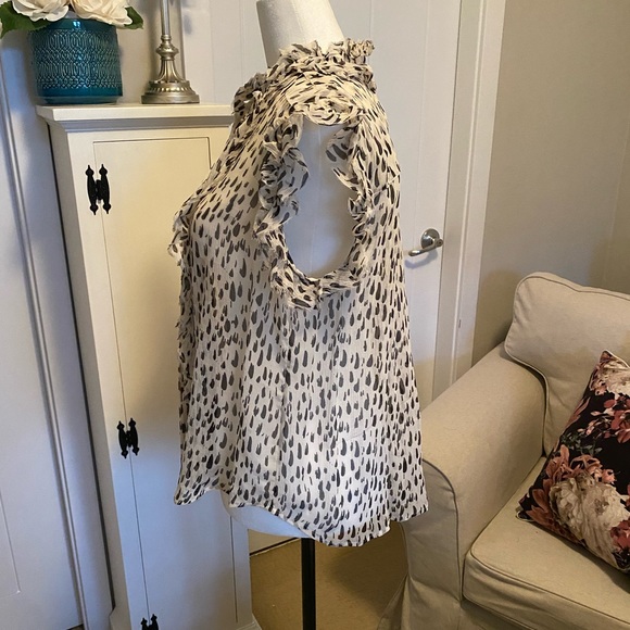 Seven for all mankind - chiffon sleeveless blouse animal print - Picture 5 of 6